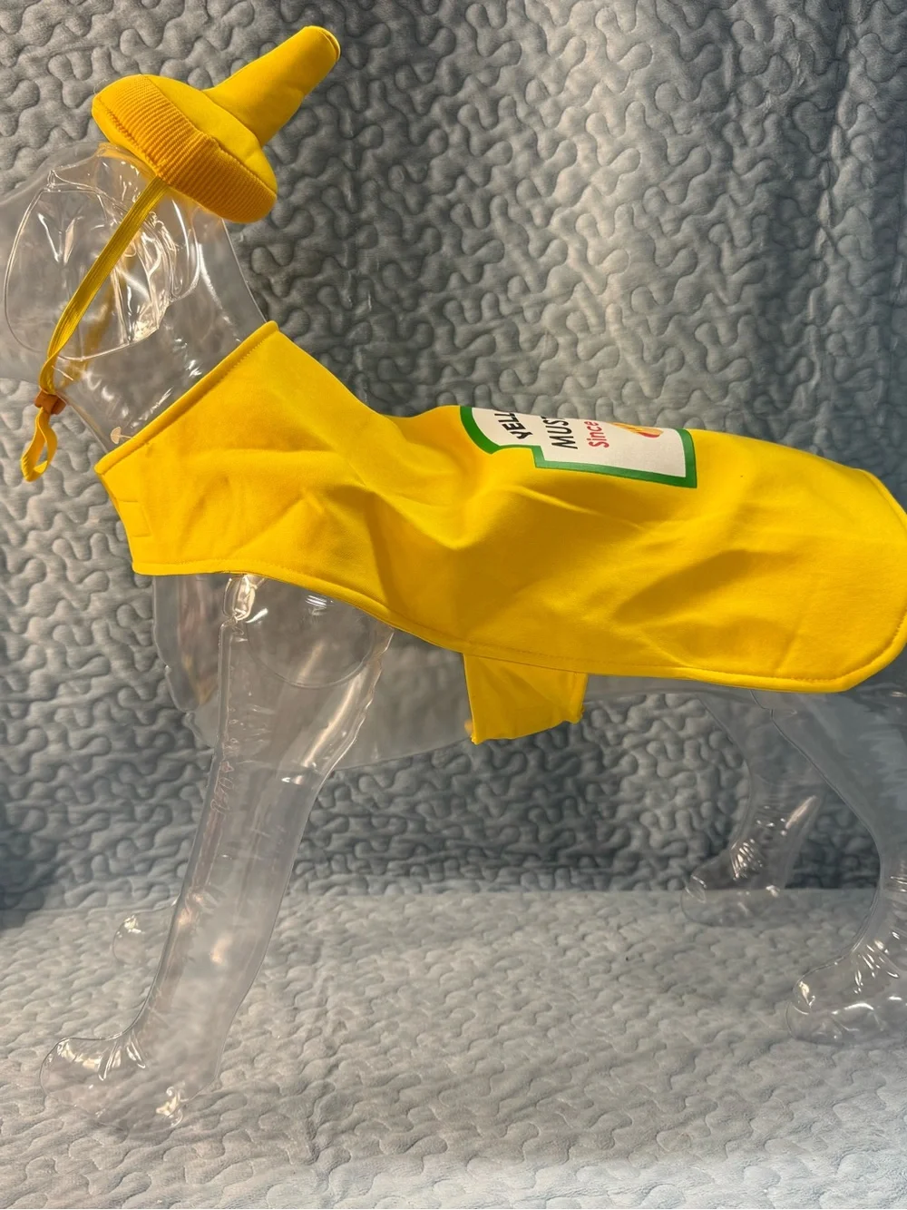 Yellow Dog Costume costume with Squeeze Bottle Hood